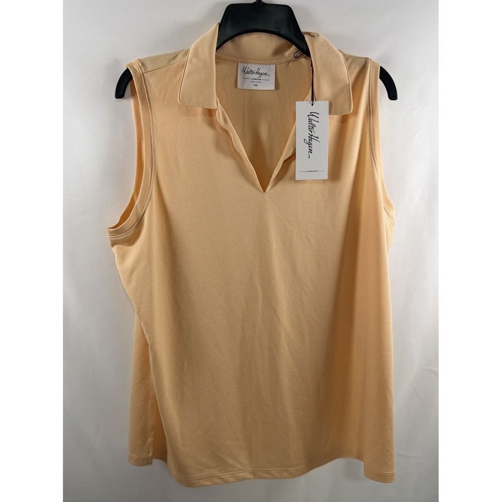 Walter Hagen Women's XXL Sleeveless Golf Polo Peach NWT Golf Tennis Summer